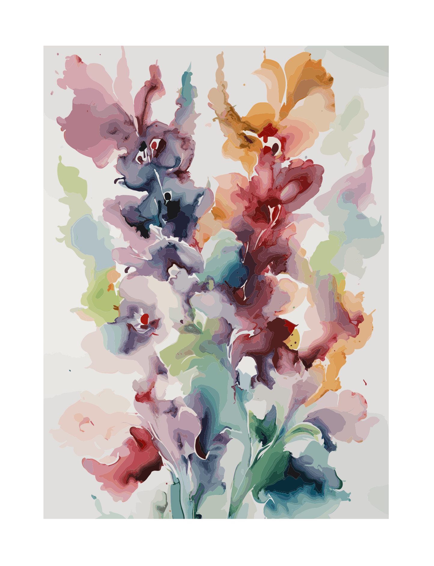 Floral Fantasy: Inverse Adult Coloring Book for Mindfulness and Stress Relief